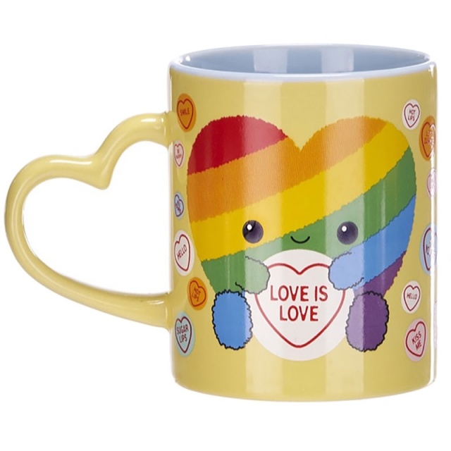 Love Hearts Love Is Love Rainbow Heart Mug