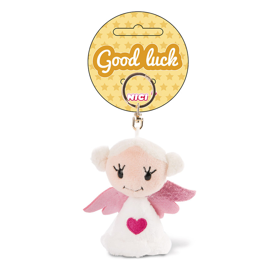 Guardian Angel with Heart Keyring