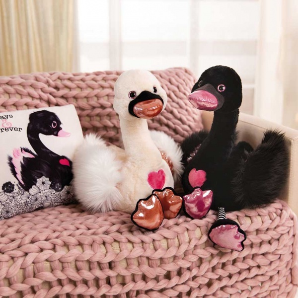 Love Classic Black Swan Cushion