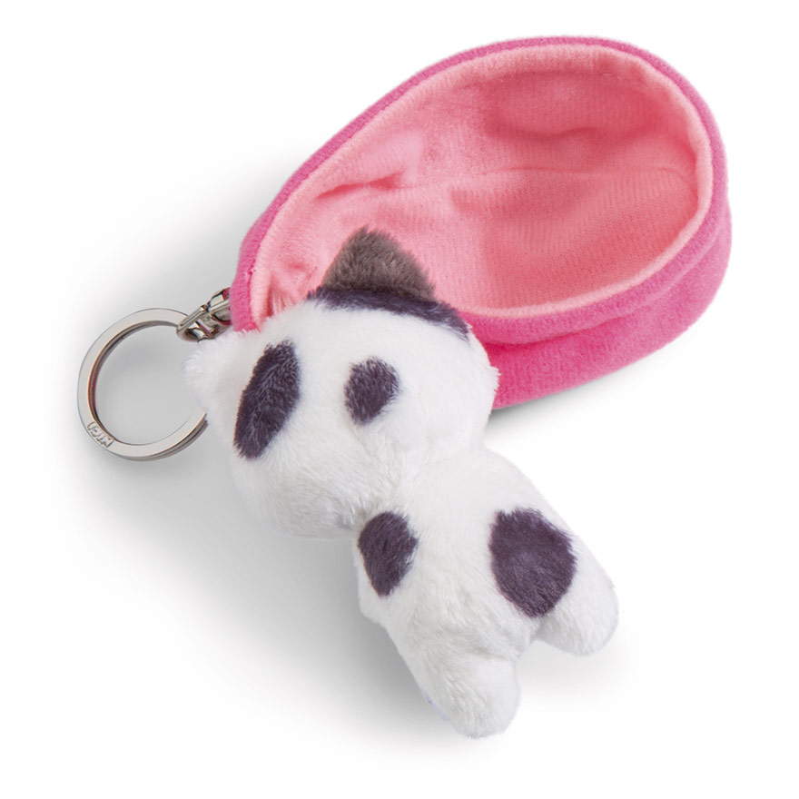 Sleeping Pets Spotted Cat Keyring