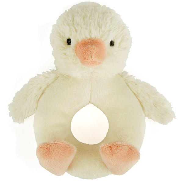 Little Jellycat Clucky Ducky Grabber Rattle Plushpaws.co.uk