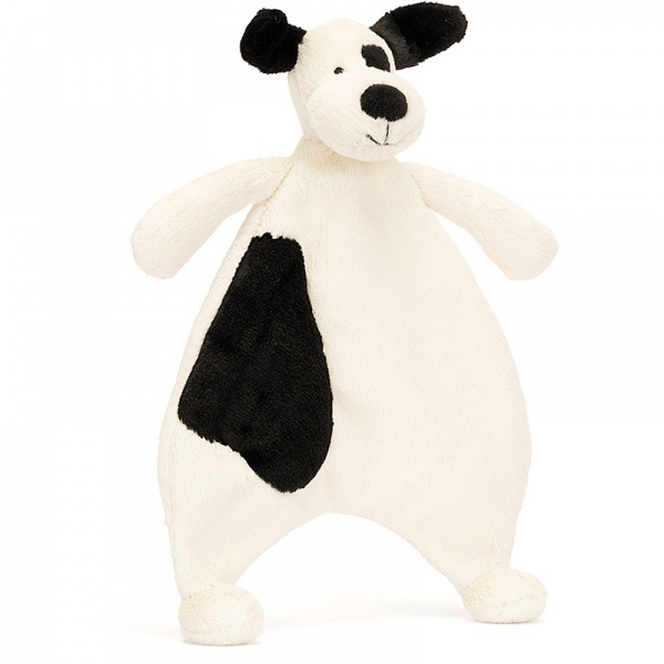 Bashful Black & Cream Puppy Comforter