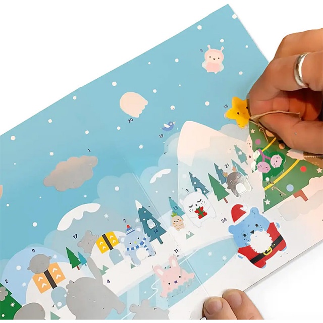 Scratch & Reveal Advent Christmas Card