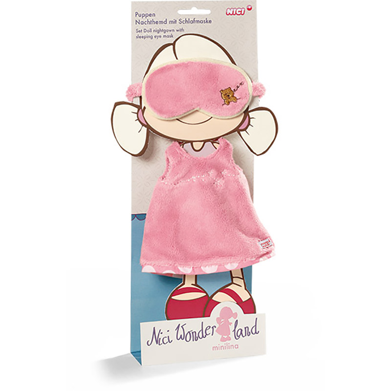 Doll Nightgown (Reversible) with Sleeping Eye Mask