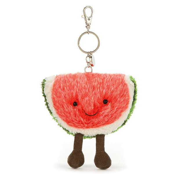 Jellycat Amuseables Watermelon Bag Charm Keyring Plushpaws.co.uk