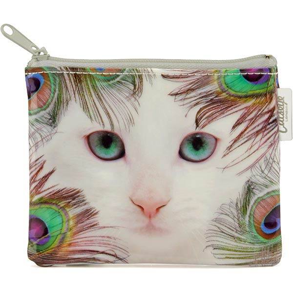 Feather Cat Coin Purse