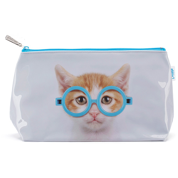 Glasses Cat Wash Bag
