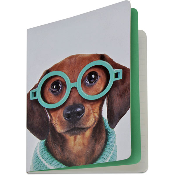 Glasses Dog A5 Notebook