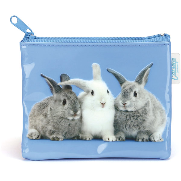 Rabbits on Blue Coin Purse