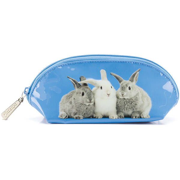 Rabbits on Blue Oval Bag