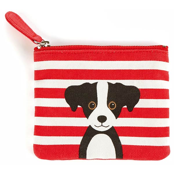 Red Cotton Dog Coin Purse