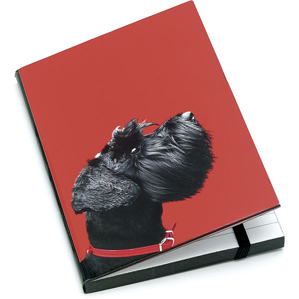 Terrier on Red A6 Notebook