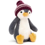 Bashful Burgundy Bobble Hat Penguin
