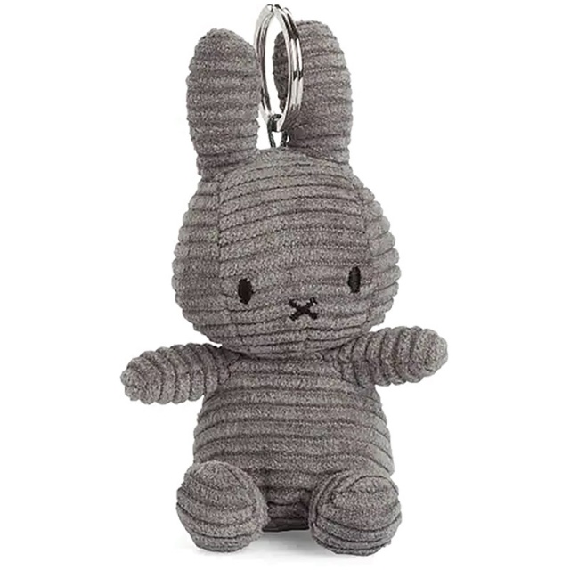 Miffy Corduroy Grey Keyring