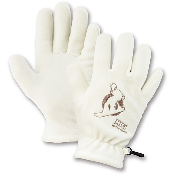 Fleece Gloves - White