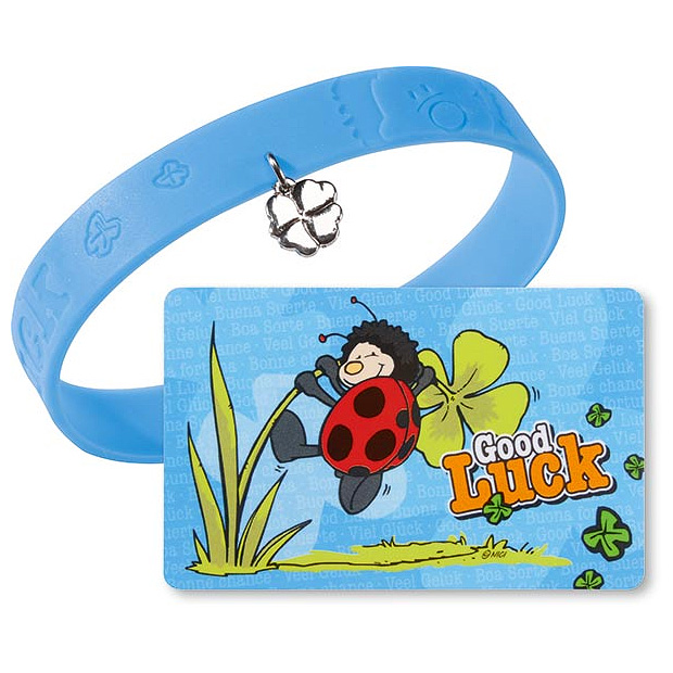 Ladybird Lucky Card with Bracelet