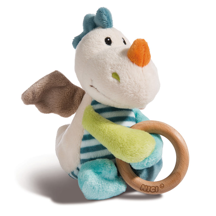 My First NICI Dragilu Dragon Wooden Teether & Rattle