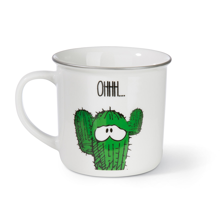 Metallic If You're Happy... Cactus Mug