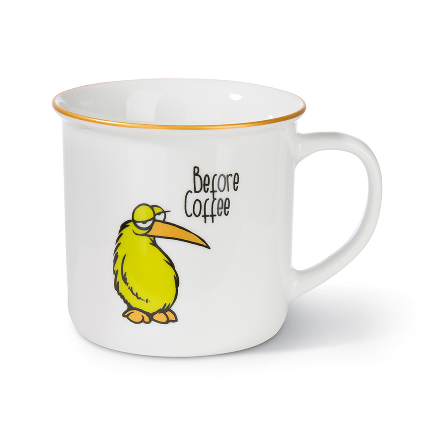 Metallic Before & After Coffee Bird Mug