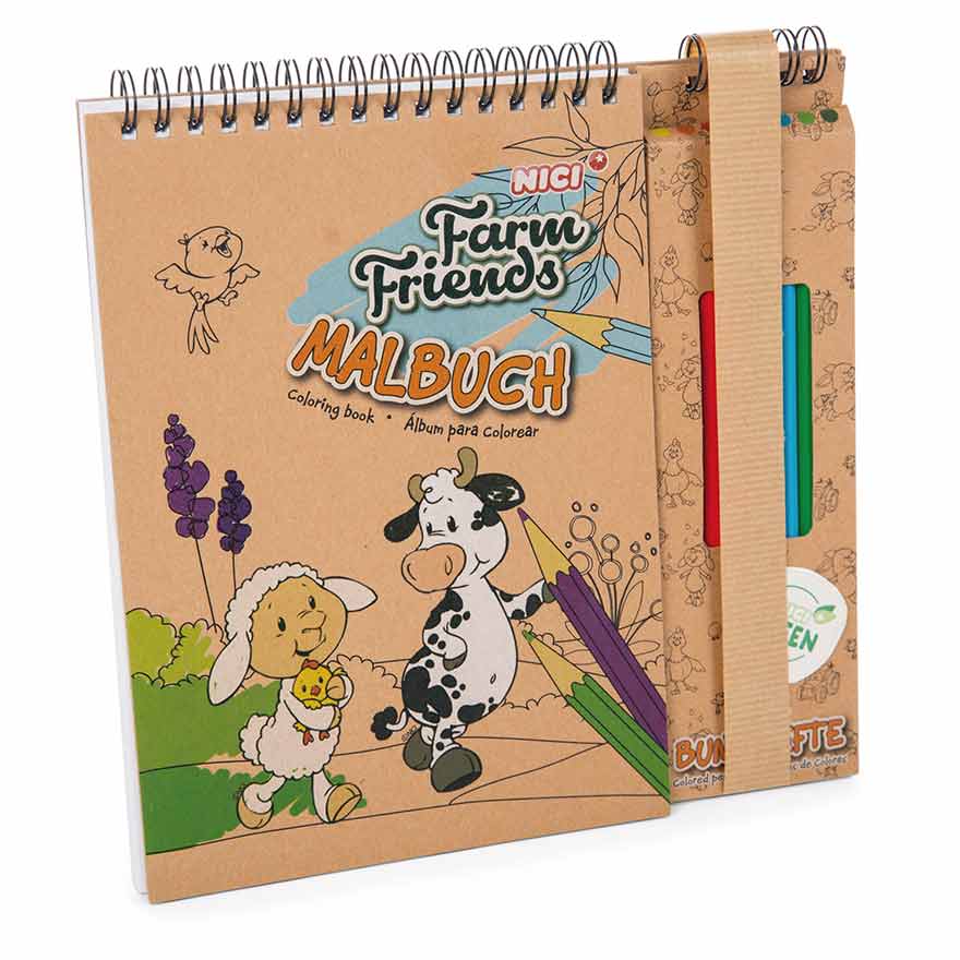 Farm Friends Colouring Pad & Pencils