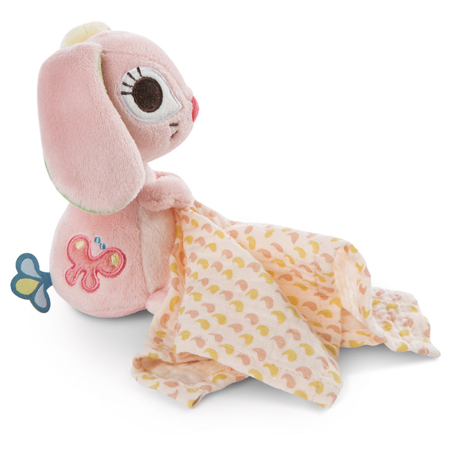 My First NICI Hopsali Rabbit with Muslin Cloth | plushpaws.co.uk