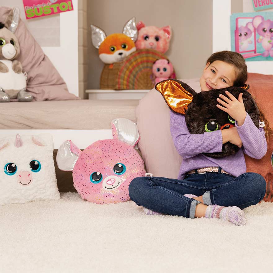 NICI Glubschis – Peluche Licorne Milky-Fee 15 Cm – Yeux Scintillants – Corne Rose – Douce