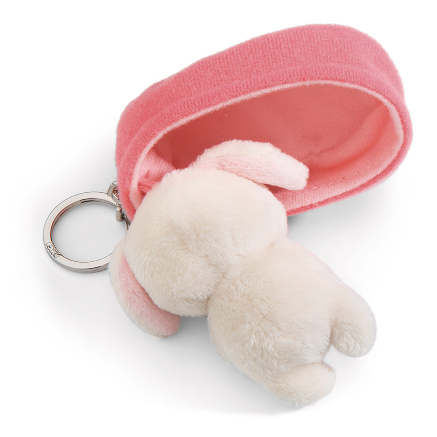 Sleeping Pets Cream Dog Keyring