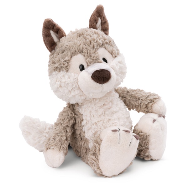 Coussin Enfant NICI Forest Friends - Loup Winny & Écureuil JoJo 25x25cm - Peluche Recyclée - Cadeau Enfant