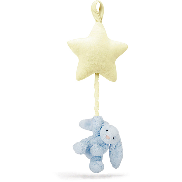 Bashful Blue Bunny Star Musical Pull