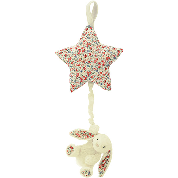 Blossom Cream Bunny Star Musical Pull