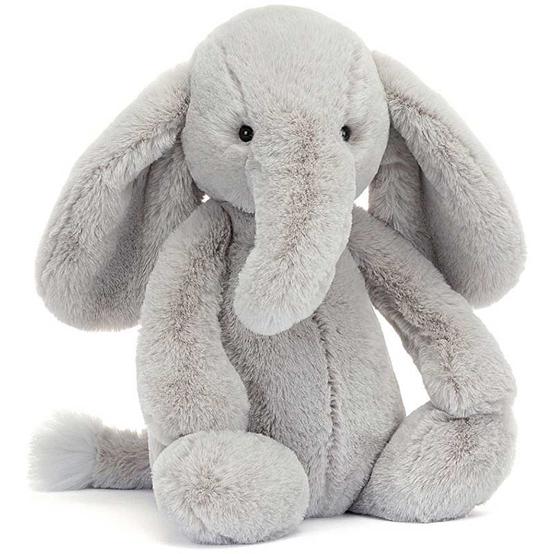 ぬいぐるみ  Original Bashful Luxe Elephant Jellycat Bashful Luxe Thuddeus Elephant | Plushpaws