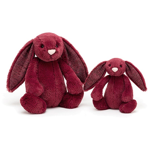 ぬいぐるみ  Sparkly Cassis Original Bunny Jellycat Bashful - Sparkly Cassis Bunny Little (Small) - Retired
