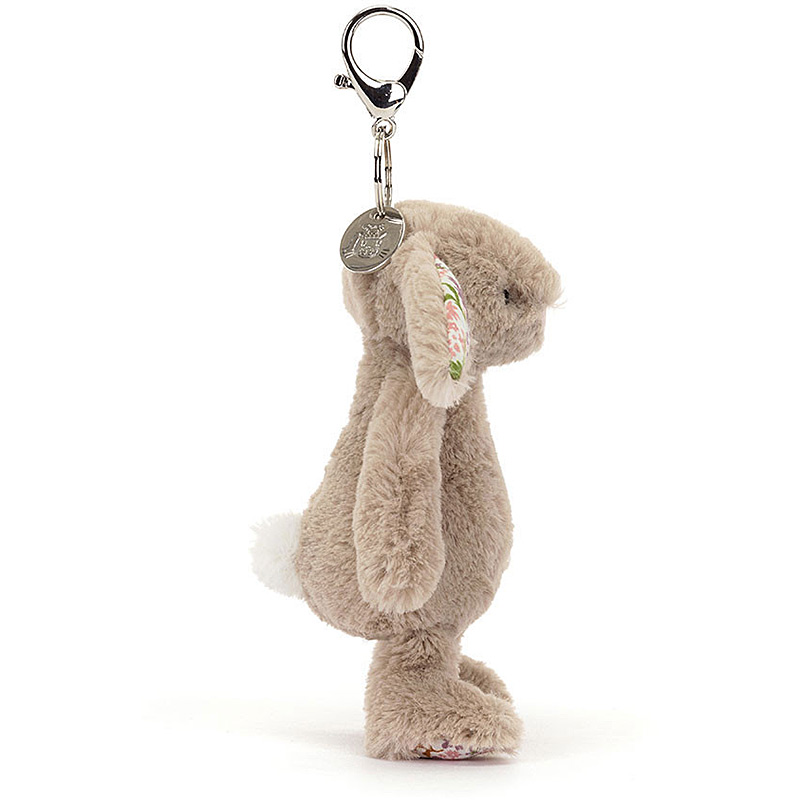 Jellycat Blossom Beige Petal Bunny Bag Charm Keyring | plushpaws.co.uk