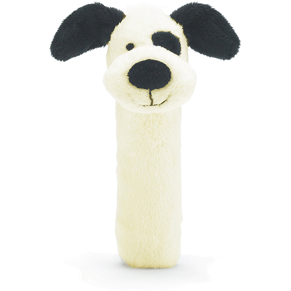 Bashful Black & Cream Puppy Squeaker Toy