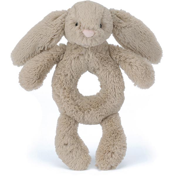 Bashful Beige Bunny Grabber Rattle