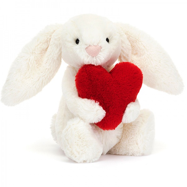 Bashful Red Love Heart Bunny