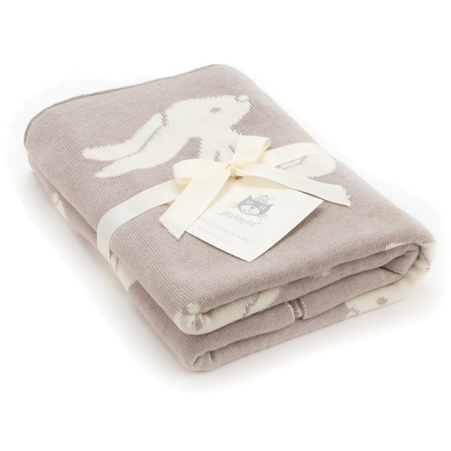 Bashful Beige Bunny Blanket