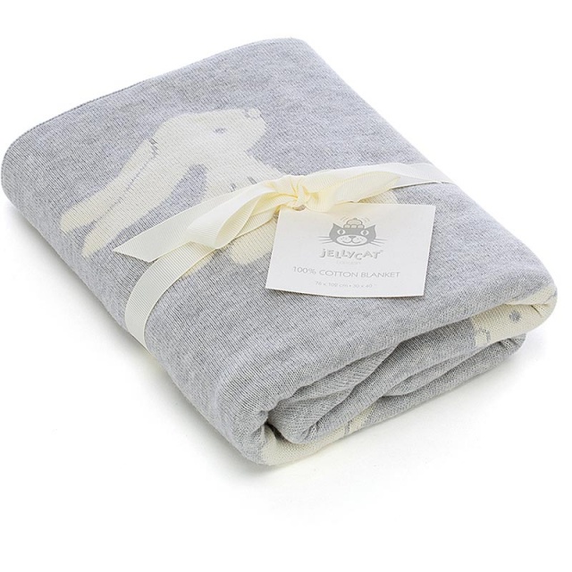 Bashful Silver Bunny Blanket