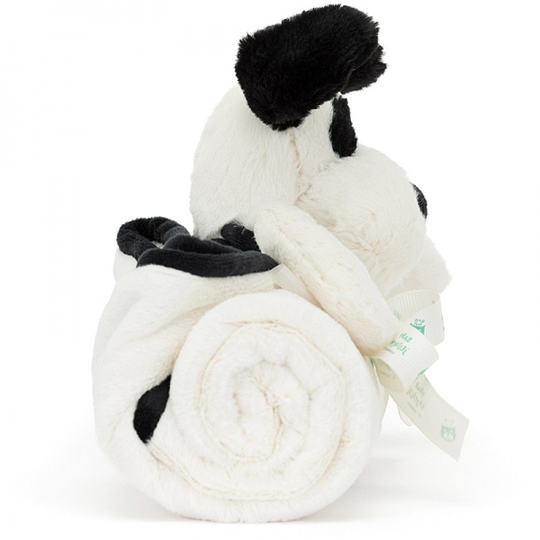 Bashful Black & Cream Puppy Blankie main image 1