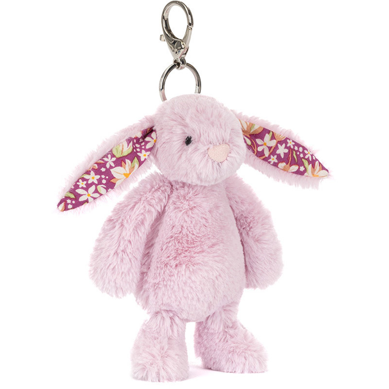 Jellycat Blossom Cream Berry Bunny Bag Charm Keyring | Plushpaws
