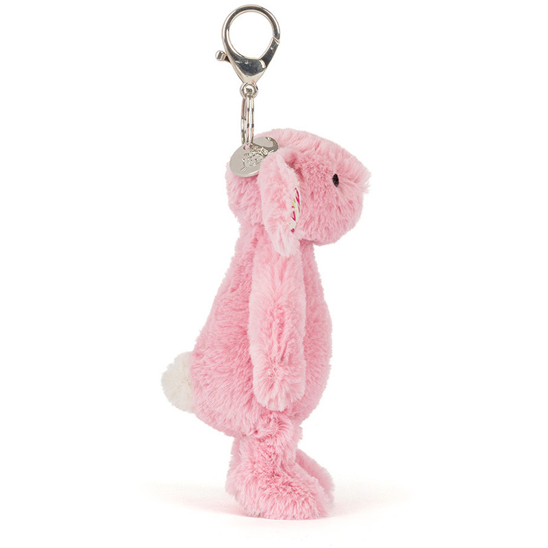 Jellycat Blossom Luxe Blushkin Bunny Bag Charm Keyring | Plushpaws