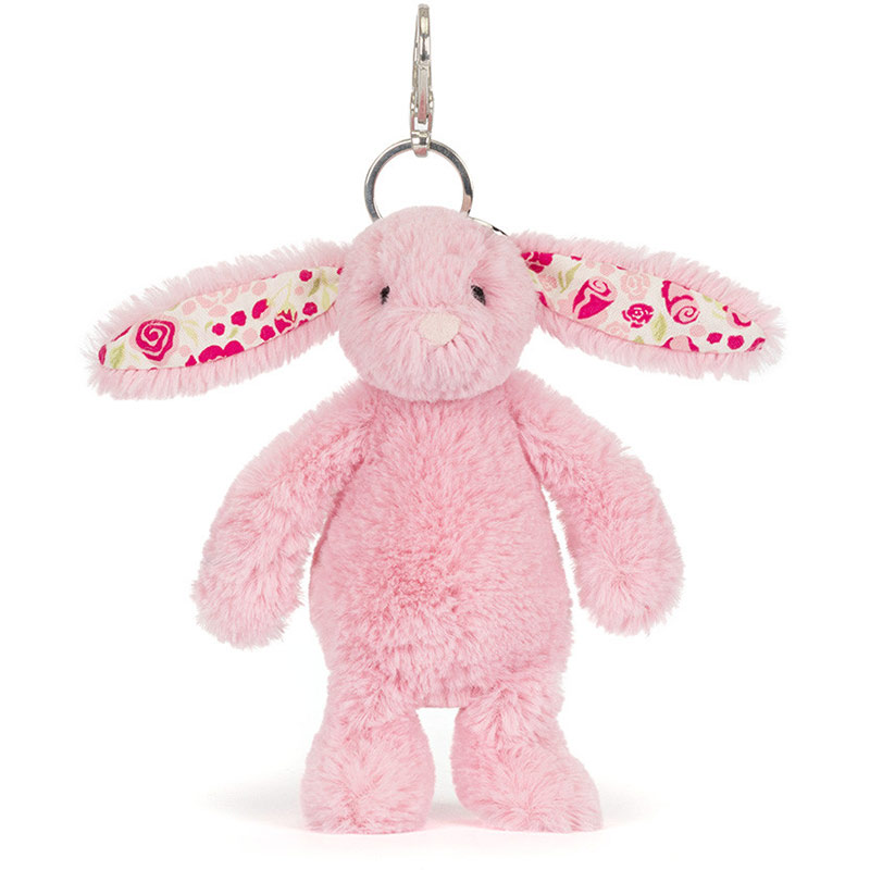 Jellycat Blossom Luxe Blushkin Bunny Bag Charm Keyring | Plushpaws