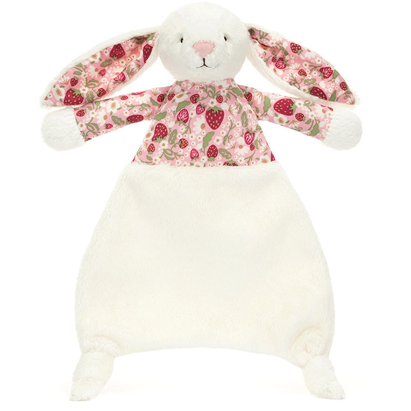 Jellycat Blossom Cream Berry Bunny Bag Charm Keyring | Plushpaws