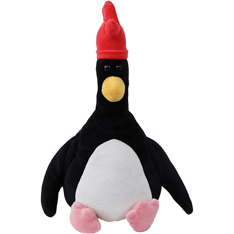 Peluche Feathers McGraw Di Wallace & Gromit | Aurora World 61514 | Eco-responsabile, Morbido, Nero E Bianco, Adatto Dalla Nascita
