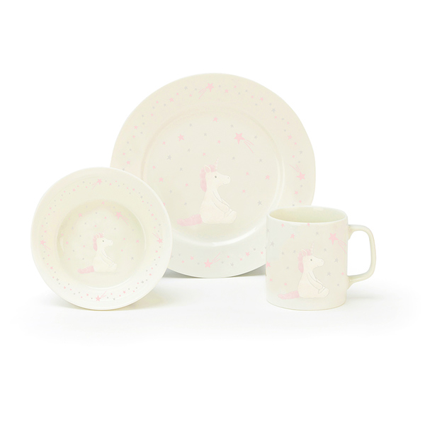 Bashful Unicorn Ceramic Bowl Set