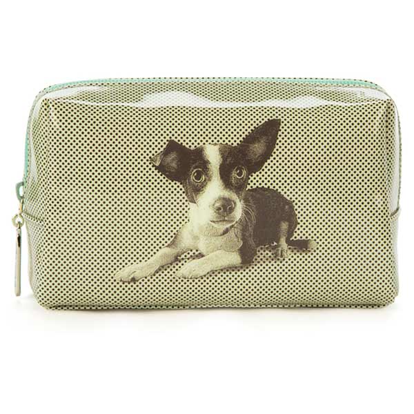 Etching Dog Beauty Bag