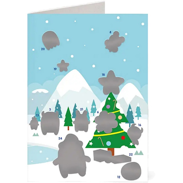 Scratch & Reveal Advent Christmas Card