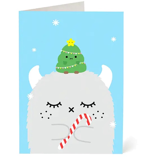 Ricepuffy Snow Monster Christmas Card