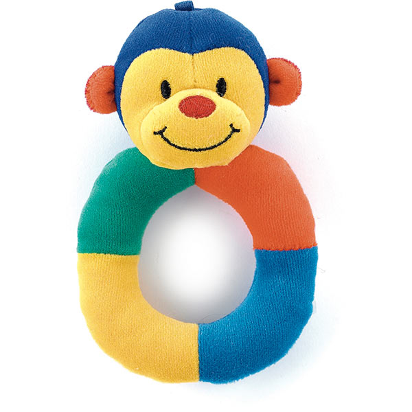 Hoopy Harlequin Monkey Ring Rattle