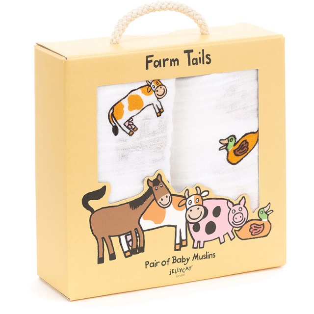 Farm Tails Muslin Cloths